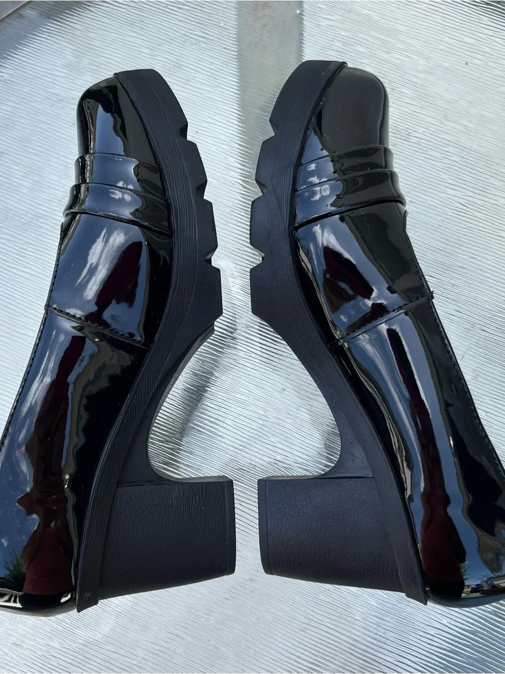 Black Patent Leather Women's Platform